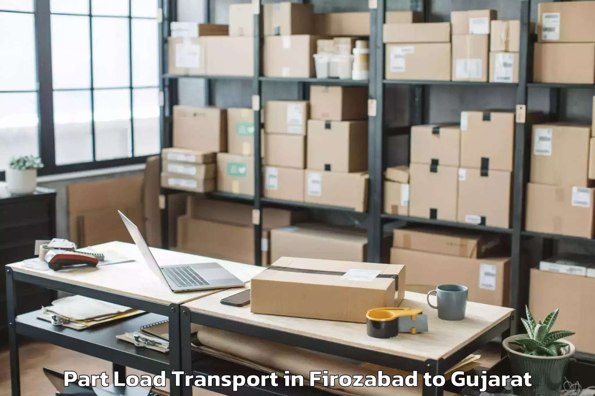 Easy Firozabad to Umrala Part Load Transport Booking